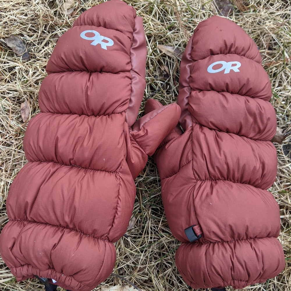 Outdoor Research Down Mittens in Rust XL